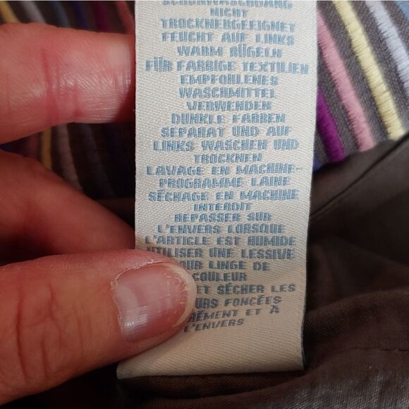 Boden stunning linen dress in grays/purples sz 12 - Picture 13 of 14